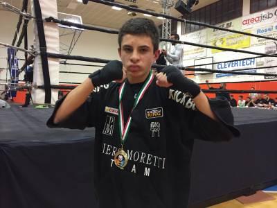Kick Boxing K1 Rimini-Daniel Lanna dell’ accademia arti marziali Rimini vince per KO al Gladiators XVI-Novembre 2017